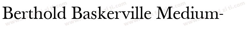 Berthold Baskerville Medium字体转换